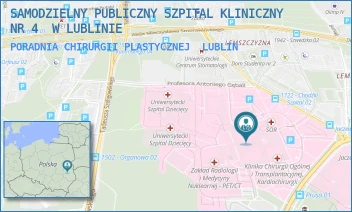PORADNIA CHIRURGII PLASTYCZNEJ - UNIWERSYTECKI SZPITAL KLINICZNY NR 4 W LUBLINIE - DR. K. JACZEWSKIEGO 8,  LUBLIN