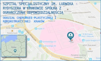 ODDZIAŁ CHIRURGII PLASTYCZNEJ I REKONSTRUKCYJNEJ - SZPITAL SPECJALISTYCZNY IM. LUDWIKA RYDYGIERA W KRAKOWIE SPÓŁKA Z OGRANICZONĄ ODPOWIEDZIALNOŚCIĄ - OSIEDLE ZŁOTEJ JESIENI 1, KRAKÓW