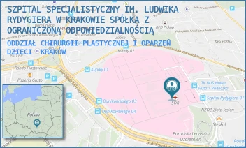 ODDZIAŁ CHIRURGII PLASTYCZNEJ I OPARZEŃ DZIECI - SZPITAL SPECJALISTYCZNY IM. LUDWIKA RYDYGIERA W KRAKOWIE SPÓŁKA Z OGRANICZONĄ ODPOWIEDZIALNOŚCIĄ - OSIEDLE ZŁOTEJ JESIENI 1, KRAKÓW