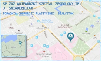 PORADNIA CHIRURGII PLASTYCZNEJ - SP ZOZ WOJEWÓDZKI SZPITAL ZESPOLONY IM. J. ŚNIADECKIEGO - M. SKŁODOWSKIEJ-CURIE 25,  BIAŁYSTOK