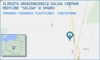 PORADNIA CHIRURGII PLASTYCZNEJ - ELŻBIETA DREWIENKIEWICZ-SULIGA CENTRUM MEDYCZNE "SULIGA" W SPADKU - UL. MELIORANTÓW 3,  CZĘSTOCHOWA