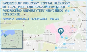 PORADNIA CHIRURGII PLASTYCZNEJ - UNIWERSYTECKI SZPITAL KLINICZNY NR 1 IM. PROF. TADEUSZA SOKOŁOWSKIEGO PUM W SZCZECINIE - SIEDLECKA 2,  POLICE